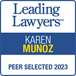 Karen Munoz Leading Lawyer Badge